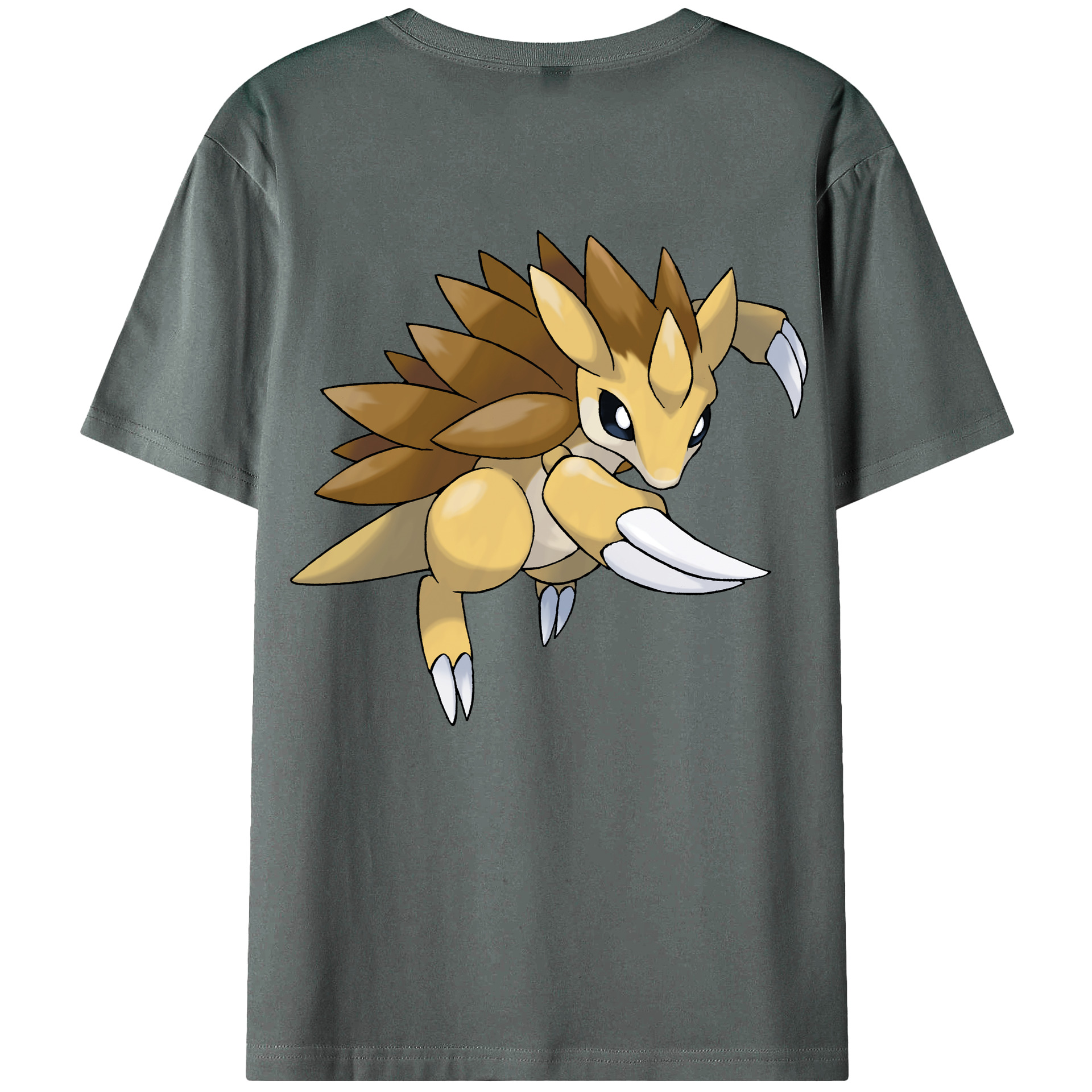 （画像用） ポケットモンスター Pokémon 綿100％ メンズ半袖Tシャツ（バックプリント） 通気性